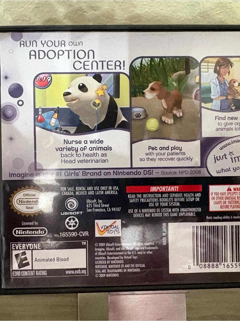Imagine Animal Doctor Care Center Nintendo DS Complete CIB Ubisoft Vet